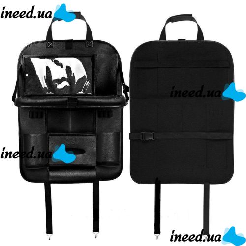 Автомобильный кожаный органайзер для заднего сиденья Folding Dinner Posture Back Handing Bag на спинку переднего сидения