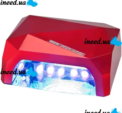 УФ лампа Beauty nail Diamond D-058 CCF + LED 36W для маникюра и педикюра Гибридная лампа для сушки ногтей, гель лака 36Вт с таймером Розовая