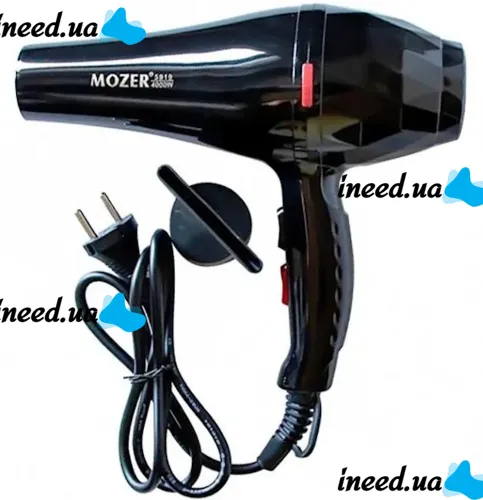 Профессиональный фен Mozer MZ-5919 4000W для сушки и укладки волос, Электрический фен Мозер с холодным обдувом и концентратором 2 скорости 2 режима
