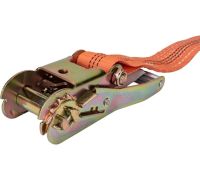 Страховочный стяжной ремень трос Ratchet Tie Down 1.5м AND-5 храповым механизмом для крепления груза до 2 тонн, Транспортная лента для стяжки грузов