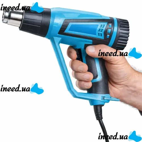 Промышленный сетевой фен Мakita HG5030K 1600W с 4 насадками 2 режима для пайки снятия краски и термоусадки, тепловой строительный фен от сети
