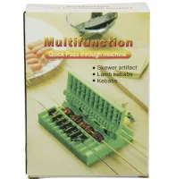 Форма шампур Multifunction Quic Pass through machine для нанизывания шашлыка мяса и овощей, Трафарет для надевания мясных рулетиков Зеленый