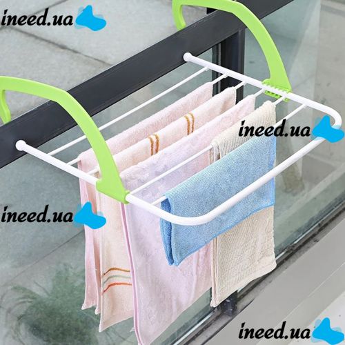 Hanging Clothes Dryer Fold Clothes Shelf Green, removable portable dryer for clothes and shoes, hanging on a battery, bathtub, doors, window sill