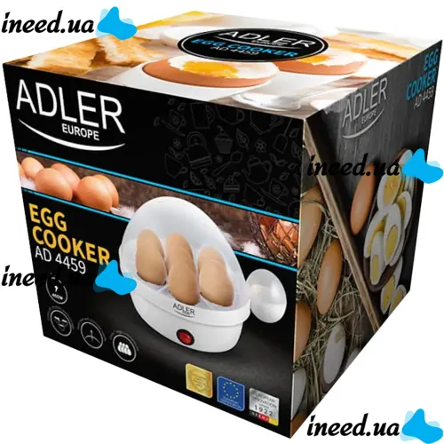 Электрическая яйцеварка для приготовления 7 яиц на пару Adler AD-4459 360W, Мини аппарат пароварка для варки яиц 360Вт с автовыключением от сети