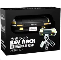Настенный держатель органайзер для ключей в стиле Toyota Trueno AE86 с LED подсветкой фар, Настенная авто ключница с 1 крючком от батареек