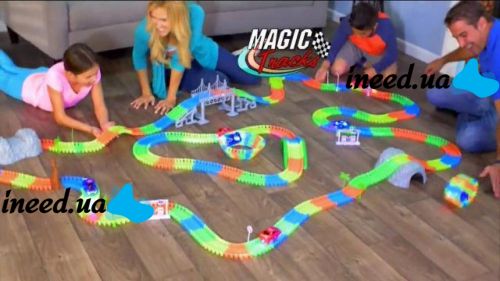 Детский гибкий трек Magic Tracks, Гибкий гоночный трек Меджик Трек Оригинал 220 деталей