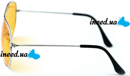 Водительские очки ночного видения для вождения ночью Night View NV Glasses, желтые поляризационные антибликовые авиаторы антифары с защитой для глаз