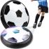 Електричний літаючий м'яч Hoverball, Дитячий аеромяч повітряний ховербол з LED підсвічуванням і музикою для гри в футбол на батарейках чорно білий