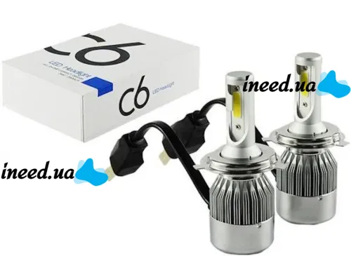 Set of LED Car LED Lamps C6 H4 30W