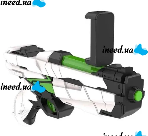 Дитячий ігровий пістолет віртуальної реальності AR GAME GUN QFG-3 з кріпленням для телефону, контролер бластер для IOS Android на батарейках Білий