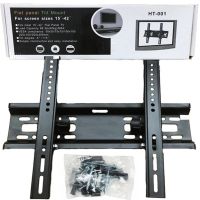 Настенное крепление для телевизора, монитора 15-42 дюймов, до 40 кг Tilting Wall Mount HT-001 с наклоном Черный, Настенный кронштейн 15"-42"