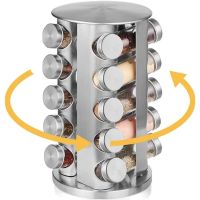 Спецовница карусель для спецій Bohmann BH-7862 20 ємностей на підставці, що обертається, Органайзер баночки для приправ Carousel MAG-728 на 20 відсіків
