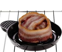 Набор форм для выпечки запекания бекона 2шт Perfect Bacon Bowl cъедобная тарелка, Форма для приготовления съедобной тарелки из бекона Черная