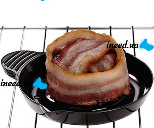 Набор форм для выпечки запекания бекона 2шт Perfect Bacon Bowl cъедобная тарелка, Форма для приготовления съедобной тарелки из бекона Черная