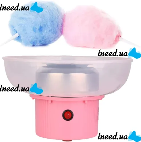 Мини аппарат для приготовления сладкой ваты Cotton Candy Maker LY-102 Pink, Машинка для изготовления сахарной ваты 500W для дома Розовый