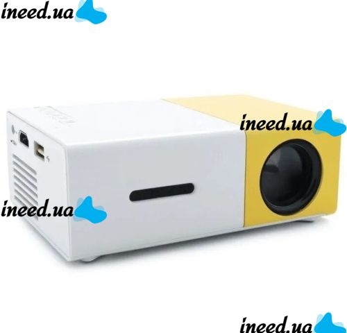 Портативный проектор мини кинотеатр мультимедийный Full HD Led Projector YG-300 мультимедийный домашний кинотеатр с динамиком, заряд от Power bank