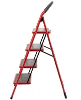 Folding one-way stepladder Forte LFD131TB 4-step ladder up to 150 kg, four-step family stepladder Technologist 152x50 cm for Home