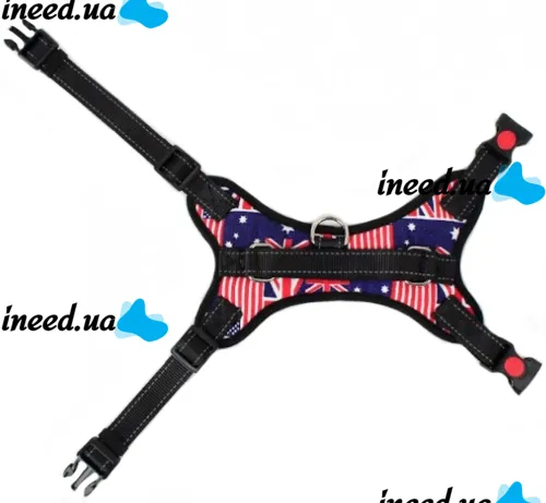 Нейлоновая шлейка жилет для выгула собак, щенков Dog Harness Set нагрудный регулируемый ремень для животных с грудным обхватом для домашних питомцев
