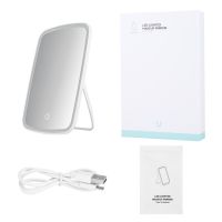 Cosmetic Touch Makeup Mirror Jordan Judy LED Xiaomi Rechargeable with Backlight , Table Mirror 33 LED on Stand White