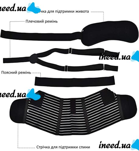 Bandage for pregnant women Pregnant woman stomach lift belt 4 in 1 belt with elastic band across the back, bandage belt for double support of the abdomen and back