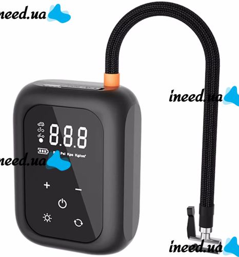 Аккумуляторный автомобильный компрессор насос Inflator Pump VX-309 для подкачки шин, Беспроводной воздушный автокомпрессор с экраном CZK-4234