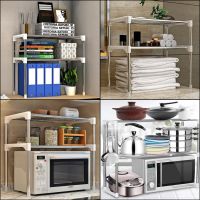 Полка стеллаж для микроволновки Multifunctional storage rack NJ-452 настольный кухонный органайзер для микроволновой СВЧ-печи, полка-органайзер