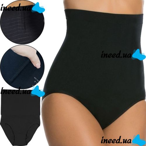 Женские корректирующие трусики Spanx Higher Power шорты с завышенной высокой талией, Утягивающие бесшовные трусы для бедер с высокой посадкой Черные