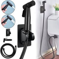 Ручной набор для биде Handheld Bidet Sprayer Set AA6-14 Черный смеситель лейка со шлангом и кронштейном из нержавеющей стали для гигиенического душа