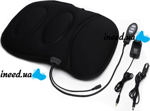 Массажная накидка для автомобиля Robotic Cushion Massage HL-802 вибрационная подушка массажер для спины и поясницы с подогревом на сиденье авто LY57