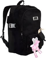 Школьный набор сумок Fashion SG5017 4 в 1 для девочек, подростковый комплект в школу, рюкзак на 16 л сумка шоппер пенал, ранец со значком Черный