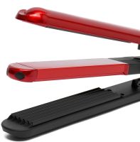 Плойка щипцы для укладки Domotec MS-4909 2 в 1 утюжок гофре для выпрямления и объема волос, керамический прибор для выравнивания MS4909 Красный
