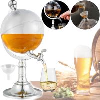 Диспенсер дозатор для алкогольных напитков Глобус Globe Drink Dispenser 3.5 л стеклянный резервуар декантер с краном для пива 3500 мл 37х20х23 см