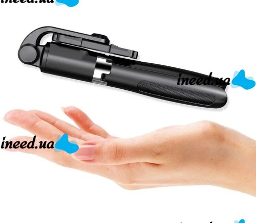 Селфи палка штатив Selfie Stick L01 70 см телескопический трипод для селфи, монопод тренога с держателем для телефона с пультом Bluetooth L-01