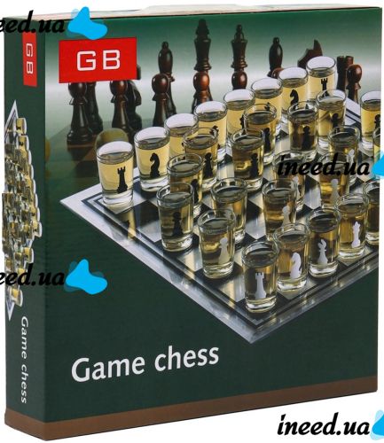 Подарочный игровой набор Пьяные шахматы Game Chess GB-086 настольная алко игра 25х25 см комплект шахмат рюмок и стеклянной доской для взрослых