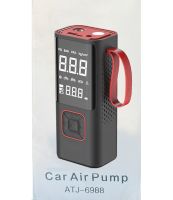 Автомобильный компрессор Car Air Pump ATJ-6988 аккумуляторный автокомпрессор с ЖК монитором, портативный насос для шин автомобиля и велосипеда