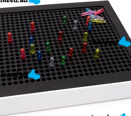 Светящаяся оптическая мозаика 3D Magic Light Panel 888 детский набор 180 разноцветных фишек, планшет с подсветкой для рисования светом