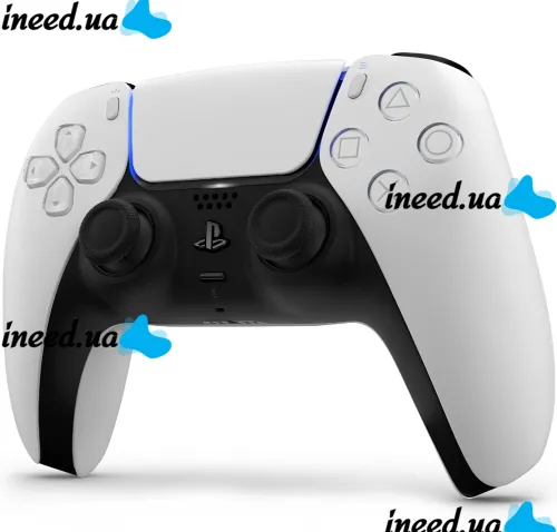 Беспроводной джойстик геймпад Sony PlayStation DualSense для PS5 аккумуляторный игровой контроллер с микрофоном и вибрацией для приставки и ПК White