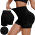 Women's Seamless Lifting Yoga Shorts XZY8855 Stretchy High Waist Push-Up Sport Cycling Shorts for Fitness Black S-XXL