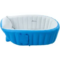 Inflatable Intime Baby Bath Tub JS033 anti-slip bath tub with cushion, drain and foot pump for babies AND1440