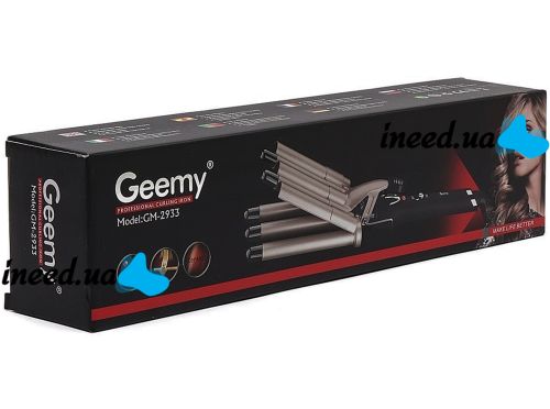 Geemy GM-2933 five-wave curling iron 17 mm ceramic coated five-wave curling iron Geemy Hollywood curl styling device