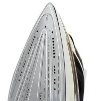 Operatec OP-1006 2200W manual steam iron with ceramic soleplate and steam regulator for ironing and steaming clothes from the mains Black