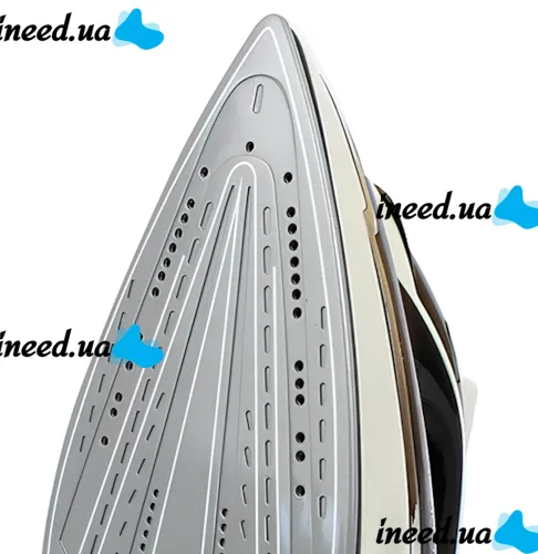 Operatec OP-1006 2200W manual steam iron with ceramic soleplate and steam regulator for ironing and steaming clothes from the mains Black