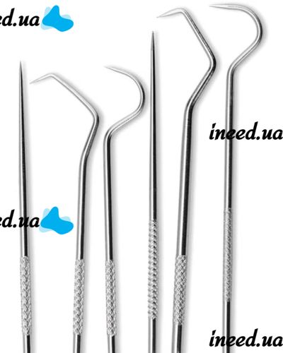 Dental Toothpick Set 7 in 1 Portable Set of Dental Cleaning Tools for Oral Care in a Metal Case