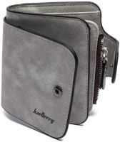 Женский замшевый кошелек Baellerry Forever Mini N 2346 Grey женское мини портмоне на 10 отделений для купюр и мелочи 10.5Х11.5 см Серое