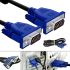 Кабель перехідник GBX з VGA на VGA тато-тато завдовжки 1.5 м з двома фільтрами, Шнур інтерфейсний 1.5 метри для монітора, телевізора і проектора