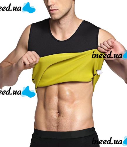 Корректирующая майка сауна Hot Shapers для похудения унисекс высокий вырез неопреновая утягивающая майка-сауна Хот Шейперс, жиросжигатель для живота