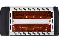 Кухонный зеркальный тостер Crownberg CB-1106 750W на 2 тоста хлеба с регулировкой температуры и кнопкой стоп, Электротостер ВН-002B со съемным поддоном Серебристый