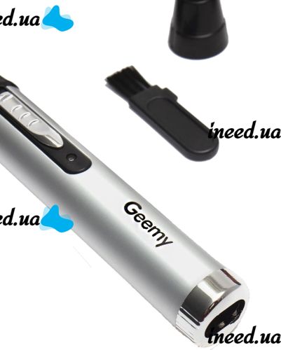 Бездротовий акумуляторний тример Gemei GM-3107 для носа, вух, окантовки, брів і бороди 3 в 1, чоловіча машинка для стрижки Geemy