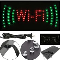 Светодиодная рекламная LED вывеска Wi-Fi Вай фай 48x25 см торговая табличка для внутренней рекламы, световое табло WIFI для кафе и бара от сети