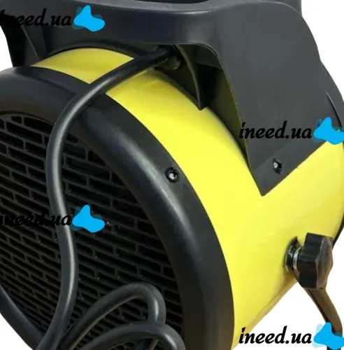 Теплова гармата Grunfeld GG1506-2 3000W 3 режими до 280 м3/год, Електричний підлоговий обігрівач тепловентилятор NF-002 3кВт від мережі Жовтий